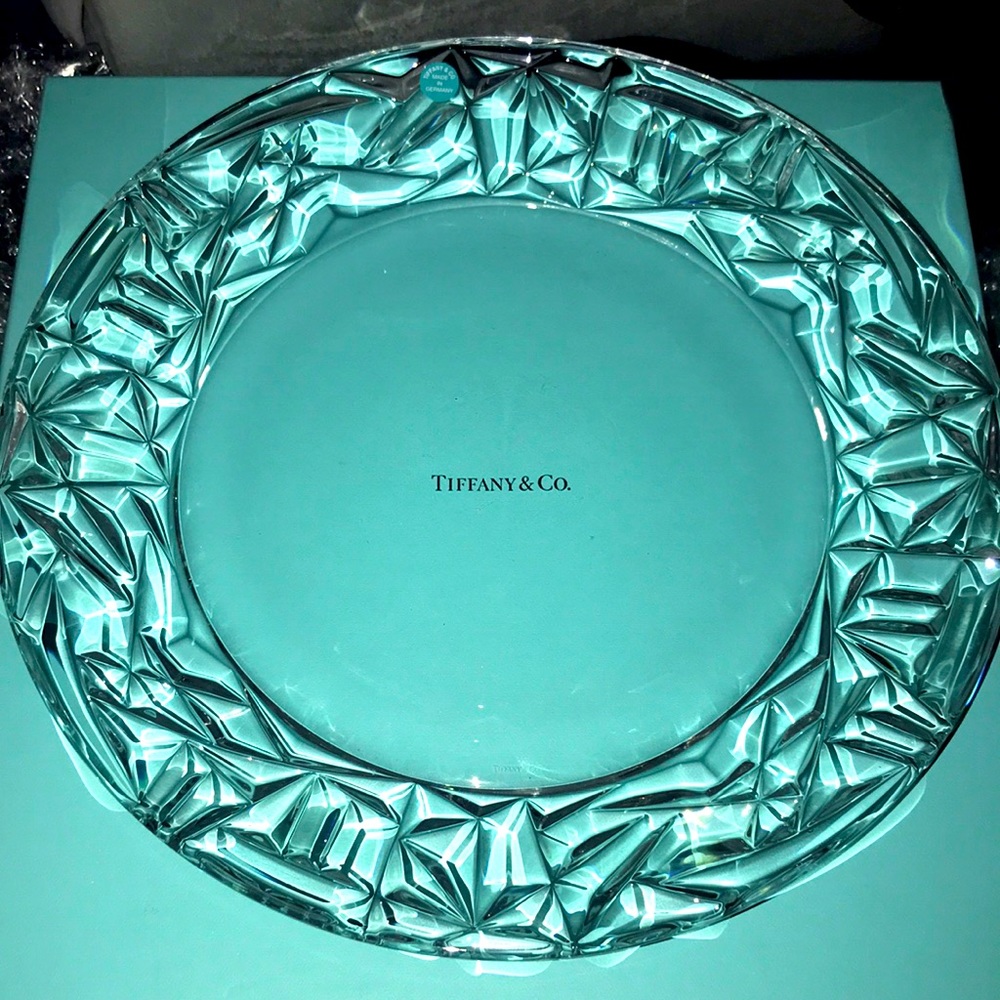NIB Tiffany & Co Crystal Plate